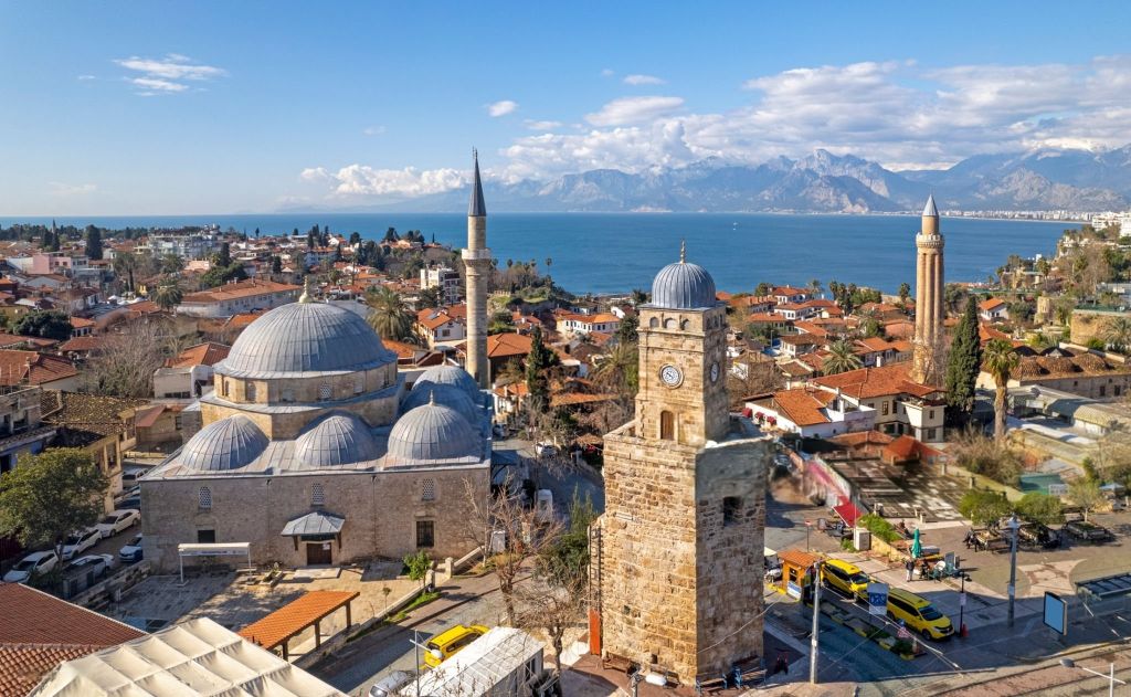 Old Town, Clock Tower, Mosque and Keliçi Town Centre, Antalya Muratpaşa